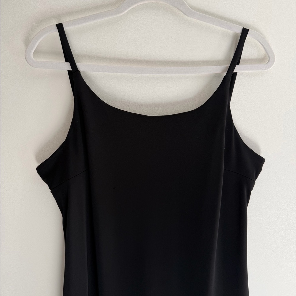 Vintage 90s Y2K Merona Black Sleeveless Maxi Dress, Made in USA, Women's Medium - Picture 2 of 7